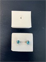 Blue Topaz Post Earrings U230