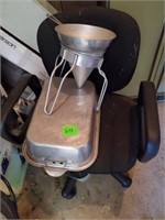 OFFICE CHAIR,  MASHER AND ROASTER,