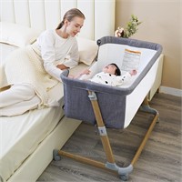 Pamo Babe Bedside Bassinet  Wood  Adjustable