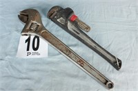 Craftsman 16" Wrench & Husky 14" Pipe Wrench