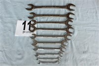 Ten Craftsman Open End Wrenches