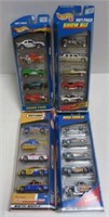 (4) 5 pack Hot Wheels and Matchbox gift sets.