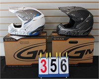 TWO(2) GMAX ADULT SIZE XL HELMETS