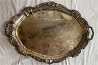 Gorham Oval Silver Plated Serving Tray Engraved