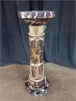INCREDIBLE MARBLE PEDESTAL WITH BRASS MOUNTS
