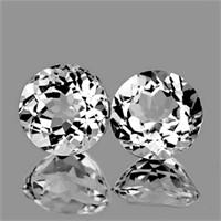 Natural Top Luster White Topaz Pair 12.00 MM -FL