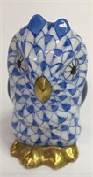 Herend Hungary Hand Painted Porcelain Owl