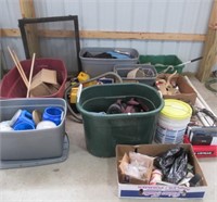 Large Lot Including Nails, Tow Strap, Painters