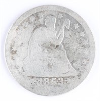 1853 SEATED LIBERTY SILVER QUARTER COIN