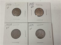 4-1936-1939 US Wheat Pennies