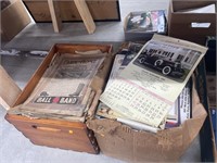 Vintage calendars , newspaper and misc