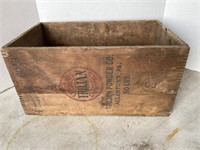 Trojan Exploives Chemicals wood box