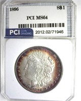 1896 Morgan PCI MS64 Great Rim Color