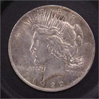 US Coins 1922 Peace Silver Dollar, circulated