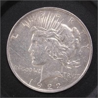 US Coins 1922 Peace Silver Dollar, circulated
