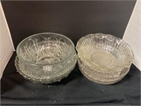 7 crystal glass bowls
