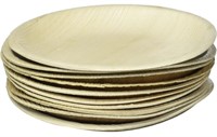 200 PACK 8IN ROUND PALM LEAF PLATES