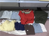 POLO AND OTHER SWEATERS L AND XL
