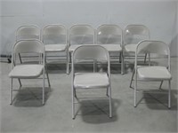 Eight Metal Folding Chairs See Info