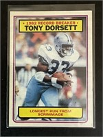 1983 TOPPS NFL FOOTBALL "TONY DORSETT, RECORD BRE