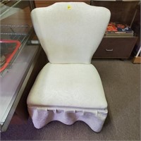 Vintage White Vinyl Chair