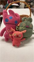 Collectible UGLY DOLLS, Tray, Puglee and Zoltan