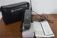 Vintage Motorola Car Phone w/ Instructions & Case