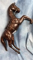 Leather Stallion Rearing 16" Figure w/Saddle