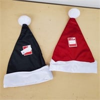 2 New Holiday Time Santa Hats