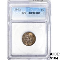 1902 Indian Head Cent ICG MS63 RB