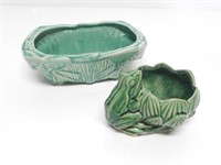 2 McCOY USA POTTERY PLANTERS