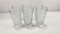 (6) Vtg Honeycomb Tumblers 6" tall