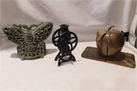 Metal butterfly candle holder - Cast iron mill
