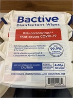 2 Bactive disinfectant wipes