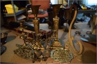 Assorted Brass Pieces (Including Candle Holders)