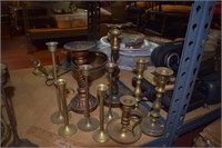 Lot of Ten Candle Holders