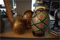 Three Ceramic Eggs