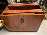 Cherry file cabinet no top for under desk
