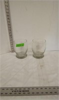 2 Clear Vases