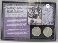1946-P&D Walking Liberty Half Dollars.