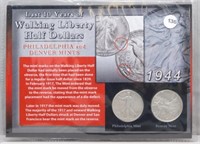 1944-P&D Walking Liberty Half Dollars.