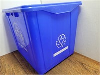 Blue Recycling Bin 15 1/2inWx19inLx15 1/2inH