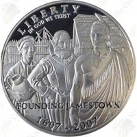Jamestown 400th Anniversary Proof Silver Dollar