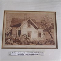 ANNAPOLIS VALLEY - ACADIAN HOMESTEAD ETCHING