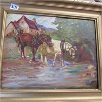 HORSE TEAM PAINTING - REILLE