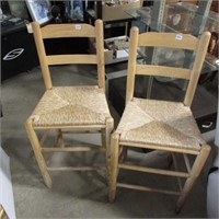 PR OF ROPE SEAT CHAIRS