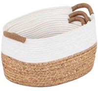 3-Pc Seville Classics Hyacith & Rope Baskets