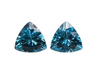 Natural London Blue Topaz Pair [Flawless-VVS]