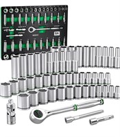 SK 1/2" Drive Socket Set with 160-P Ratchet, 52-PC