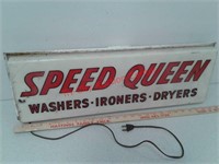Speed Queen advertising light sign by the Ohio
